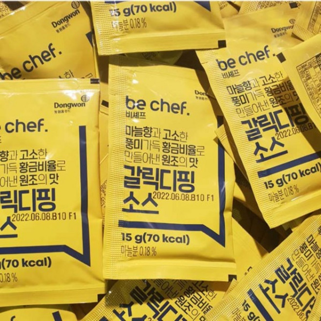 동원 갈릭디핑소스 일회용 15g 100개 갈릭딥핑소스