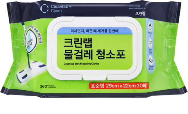 크린랩 물걸레 청소포 (표준형) 29cm x 22cm 30매 3개