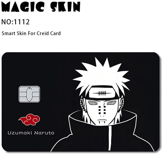 볼 나루토 원피스 Anmie PVC 스티커 필름 스킨 커버 신용 카드 직불 은행 전면
