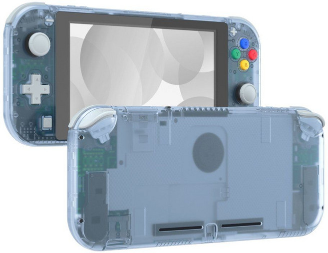 닌텐도 스위치 라이트 하우징 케이스 교체 쉘 키 세트 케이스, 6 투명한 빙하 블루