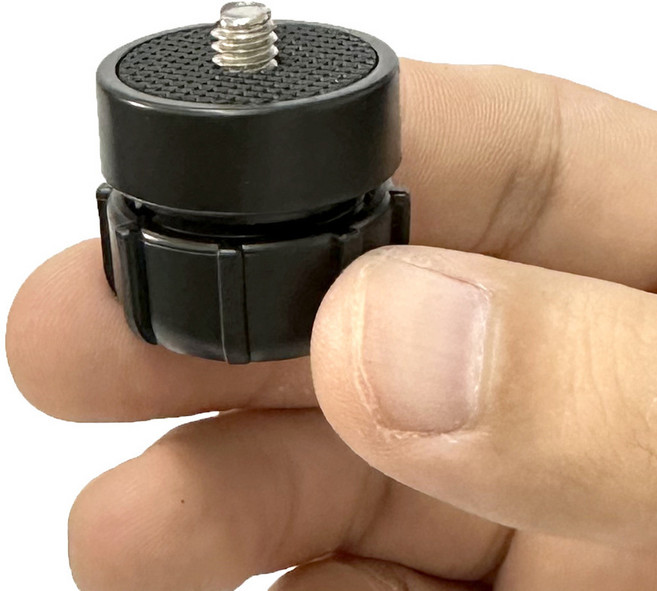 스마트폰 카메라 삼각대 연결 마운트 1/4 나사 17mm 볼헤드 변환 어댑터 차량 거치대 촬영 브라켓 확장 부품, 1개, 블랙