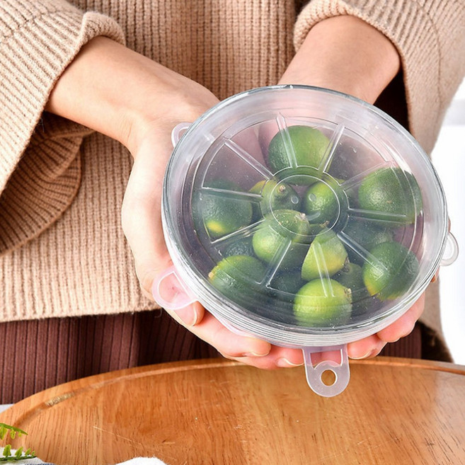 [쿠킹홈] 깔끔랩 실리콘 밀폐 덮개 6종세트, 1개