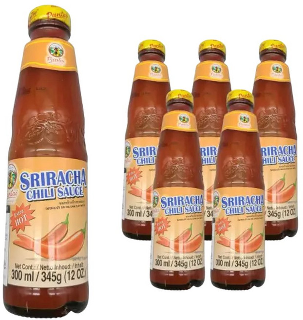 Thai Sriracha Extra Hot Chilli Sauce (Pantai) 판타이 태국 스리라차 칠리소스 엑스트라 핫, 1개, 118ml