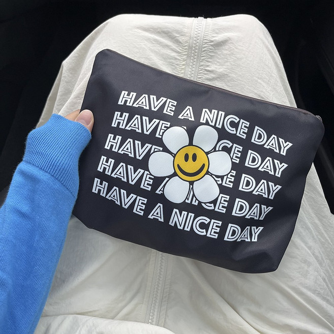 84x84 블랙 HAND 화장품 다용도 파우치