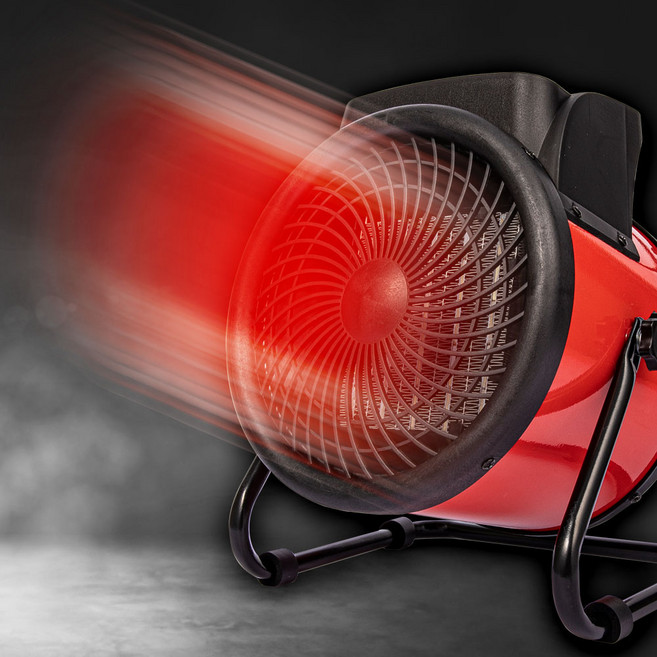 3000w 터보 PTC 열풍기 온풍기 전기 팬 히터 난로 가정용 사무실 산업용 업소용 캠핑용 욕실 소형 난방기, 터보 PTC 열풍기 3000W_레드