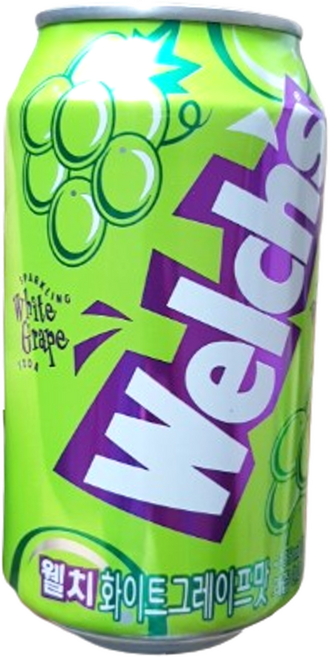 웰치스 화이트 그레이프 청포도맛, 355ml, 2개