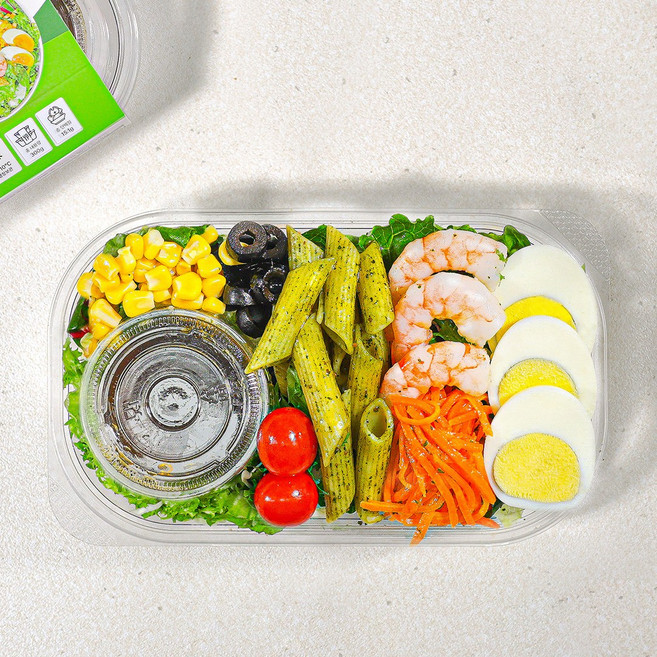 [한끼그린] 바로 먹는 새우&바질펜네 샐러드 300g, 1개