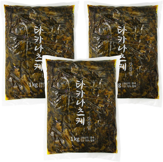 코우 타카나츠케 1kg x3개, 3개
