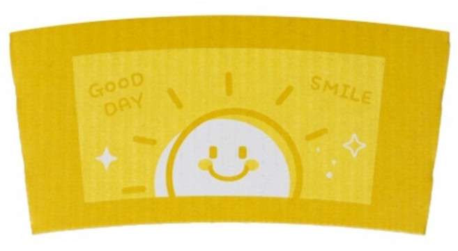 포담팩 카페테이크아웃 종이컵홀더 92파이 98파이 멀티홀더 옐로우 햇살, 1개, 1000개