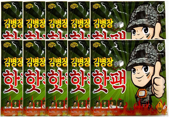 김병장 붙이는 핫팩 12시간지속 10매, 단품