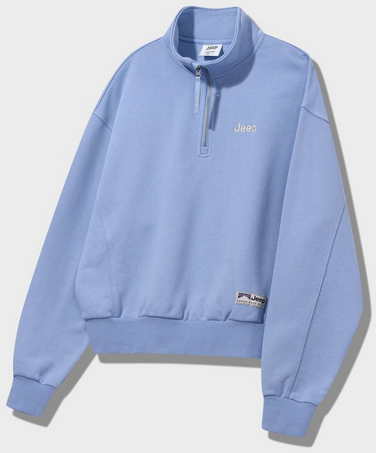 지프 JEEP [360g] WOMEN M-Logo 하프집업 맨투맨 (JQ5TSF838SB) JQ5TSF838SB 254061