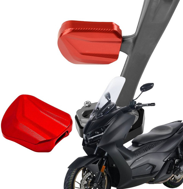 24년-26년 존테스 350D 튜닝 사이드스탠드 날개클립 MOXI 삼각대 확장패드 발판, 1개, 빨강