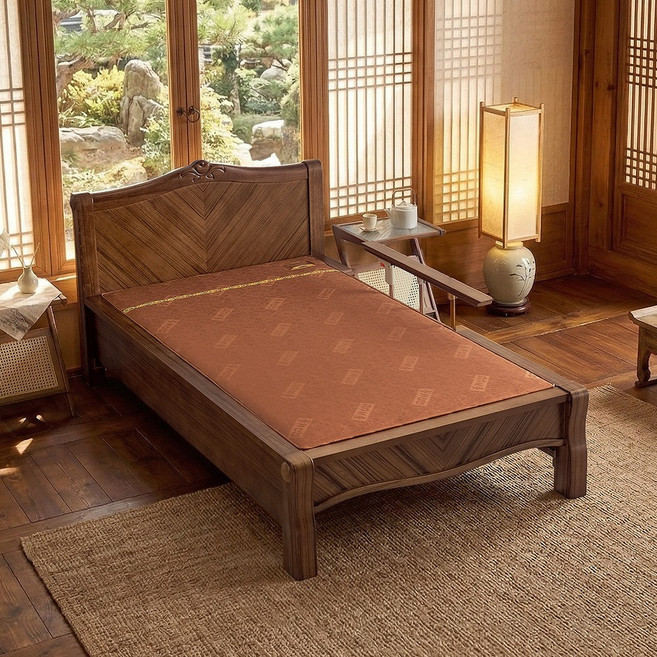 동서가구 황토숯볼 시암 낙상방지 원목 흙침대 SS DF928354, 브라운