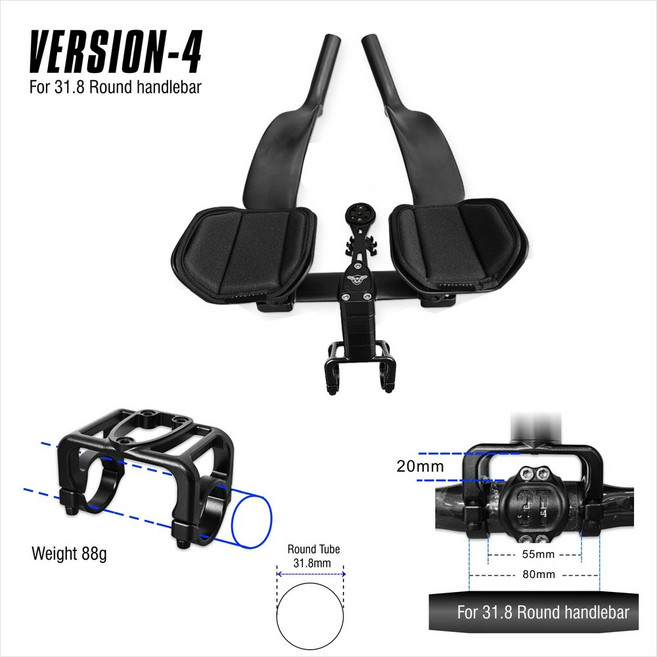 탄소 VOELEO T-137 트라이 바 내부 라우팅 TT 자전거 도로 자전거 핸들 바 100% TorayT700 T800 공기 역학적, T-137-Version-4, 1개