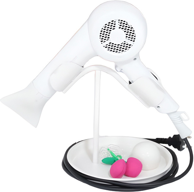 주식회사아텍스 드라이기 거치대, 화이트, 1개