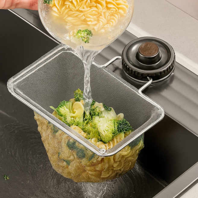 루세아 탈수 스텐 음쓰 거름망(50p) + 거치대, 1세트, 50개입