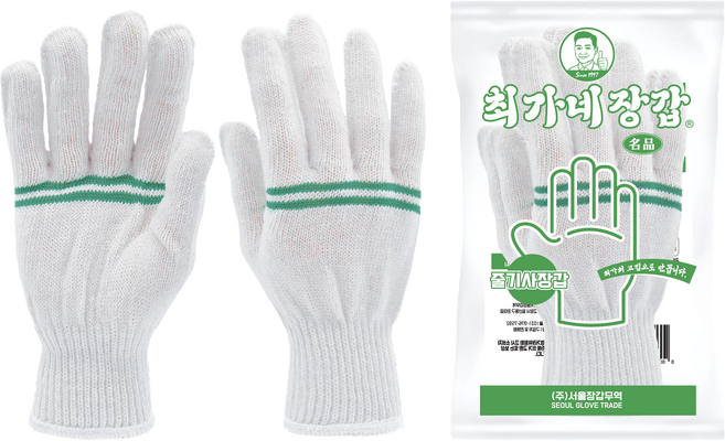 최가네장갑 표백 줄기사장갑 속장갑 100켤레 (1p 포장), 백색, 100세트