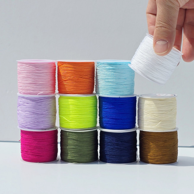 나일론 매듭실 0.4mm 팔찌만들기 재료 파스텔버전, 12.허니브라운, 1개