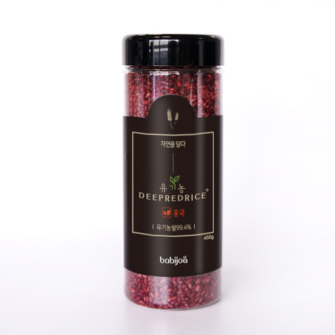 바비조아 유기농 딥레드 라이스 홍국쌀, 450g, 2개
