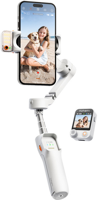 호헴 hohem iSteady V3 Ultra 3축 스마트폰 짐벌 AI트래킹 리모컨 포함, 화이트
