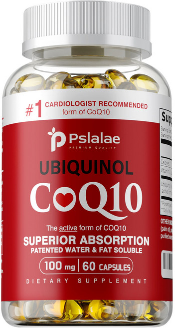 Pslalae 輔酶Q10 Ubiquinol 優異吸收率 100mg 膠囊, 60