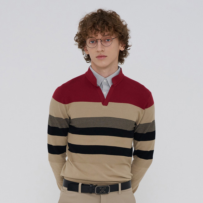 [JDX] 남성 셔츠 레이어드형 보더형 풀오버(X2SPU3345) 2종 택1