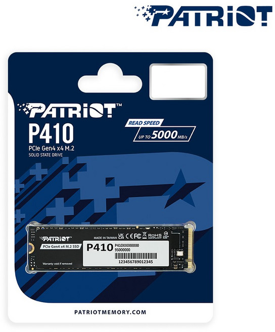 PATRIOT 패트리어트 P410 1TB M.2 NVMe SSD (GEN4 / QLC / 5년)