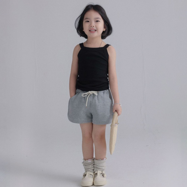 꼰띠키즈 여아용 뱀부 끈나시 티