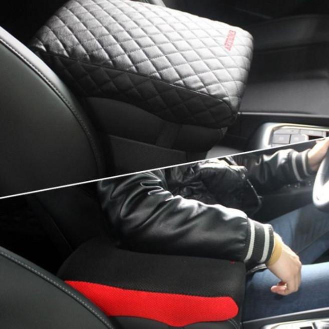 싼타페TM 메모리폼 팔걸이쿠션 콘솔쿠션 ang+9785kA, 레자블랙