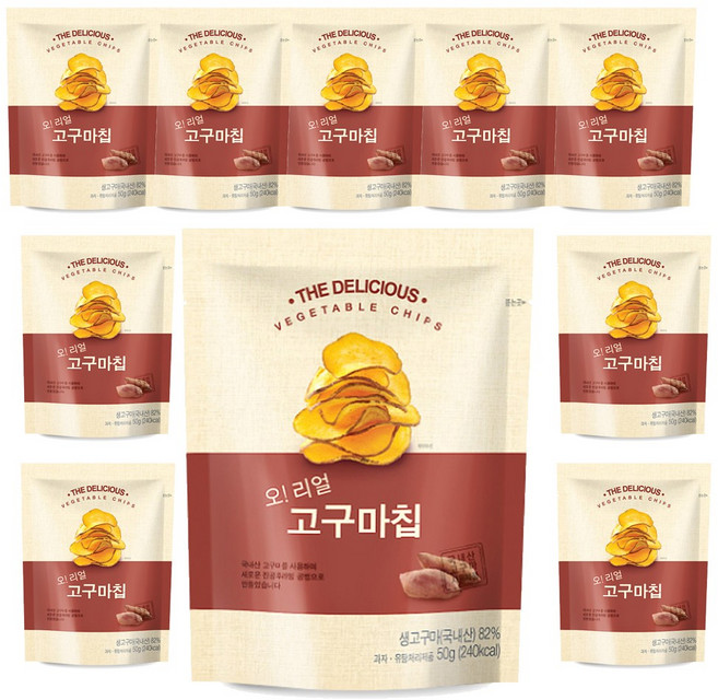 오! 리얼 고구마칩 (10봉), 50g, 10개