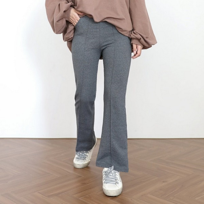 빅사이즈 착한팬츠 여성 부추컷 팬츠 코튼 무지편한 수선 보풀 걱정없는 핀턱 밴딩바지 슬림핏 사방스판 하이웨스트 트레이닝 사계절용