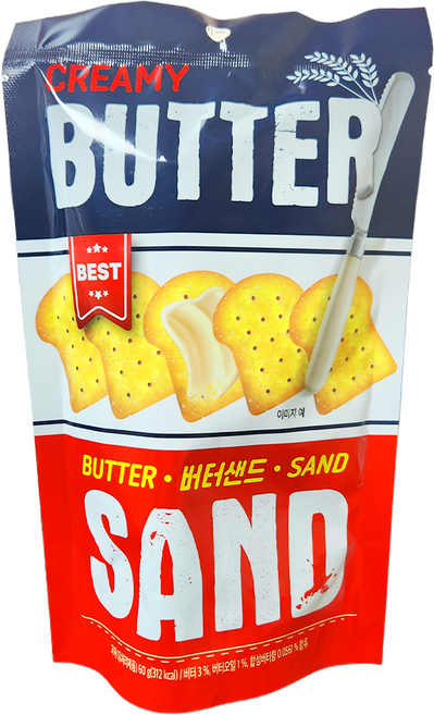 크리미 버터 샌드, 60g, 3개