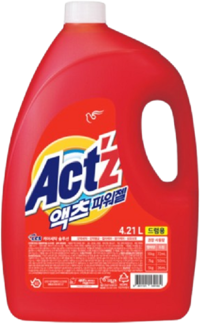 액츠 파워젤 액체세제 드럼용 4.21L, 3개