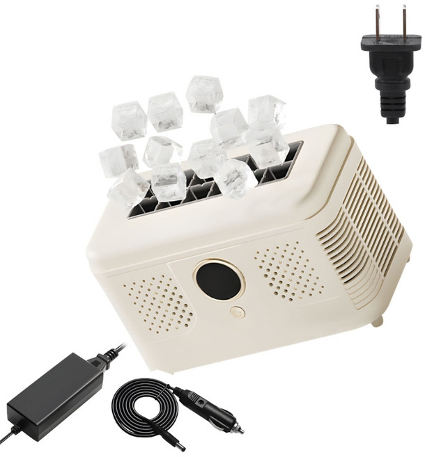 소형 실내 냉장수조기 12V 및 110V 전원 공급 장치, White