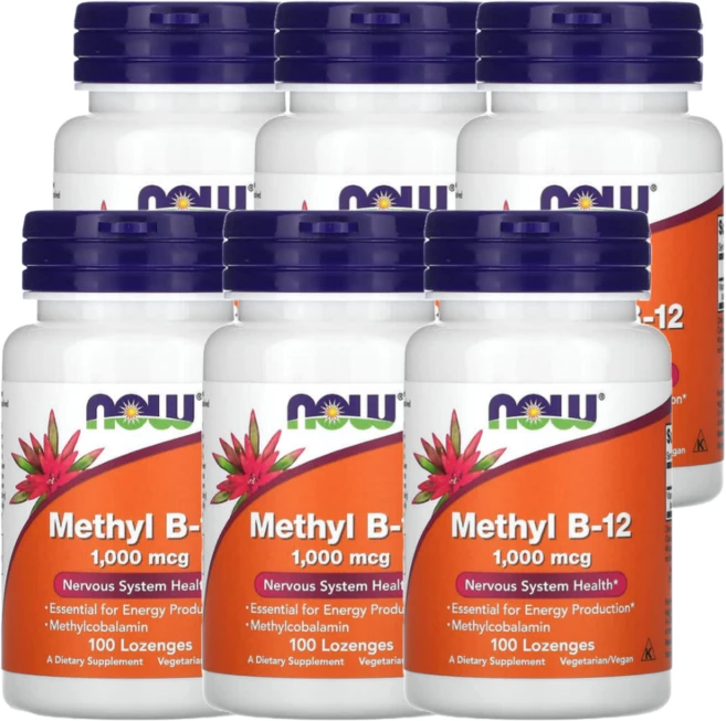 나우푸드 메틸 B-12 1 000mcg 100로렌지, 100개입, 6개, 100정 - 쿠팡