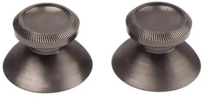 엑스박스패드 교체 하우징 케이스 액세사리 XBOX컨트롤러 금속 조이스틱 그립 캡 아날로그 엄지 스틱 커버 2 개 Xbox One/ PS4/PS5 게임 패드 컨트롤러 썸 가제트, Black