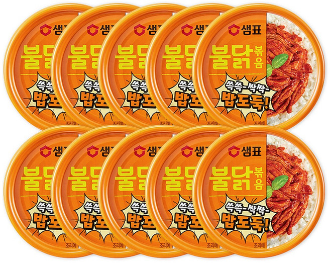샘표 불닭볶음, 10개, 80g