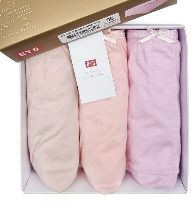 BYC 여성 순면 면 팬티 미디 면100%