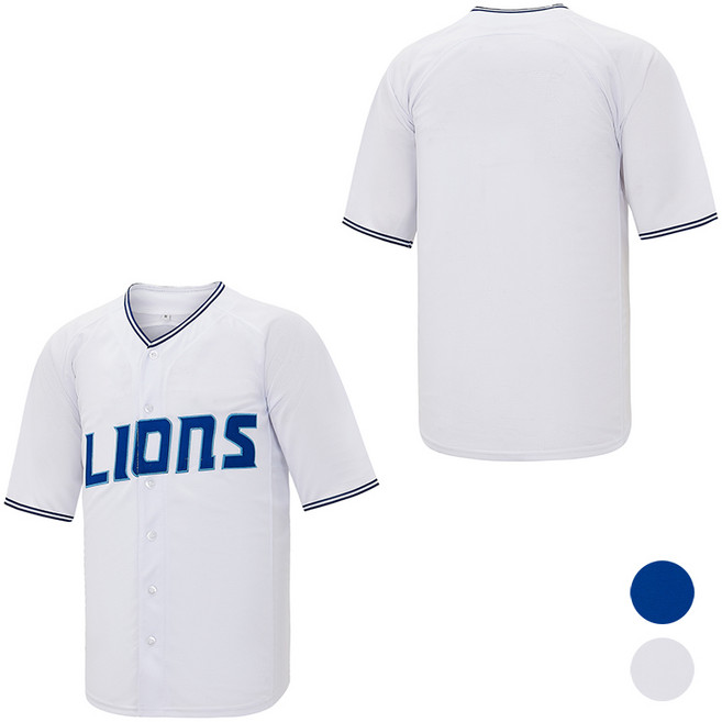 wassup 야구유니폼 자수 팬 버전 야구 유니폼 Lions 야구복 XS-3XL