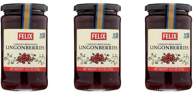 Felix 펠릭스 링곤베리 잼 410g 3팩, 3개