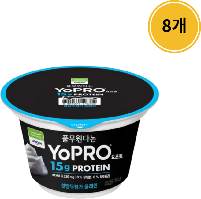 풀무원 요프로 플레인 프로틴 요거트, 8개, 150g