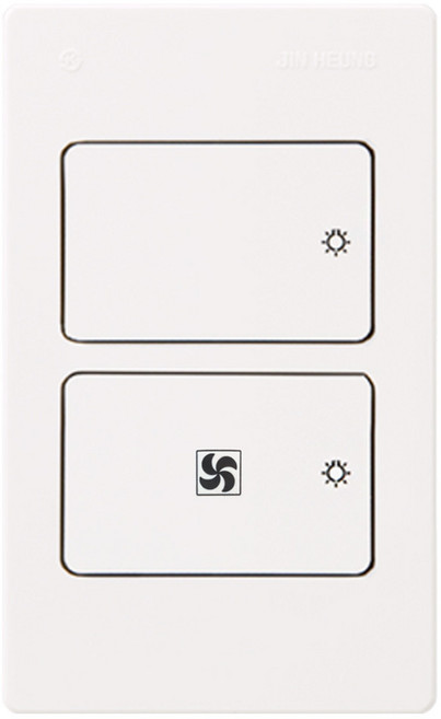 V시리즈 화이트) 스위치 2구(환풍기), 1개