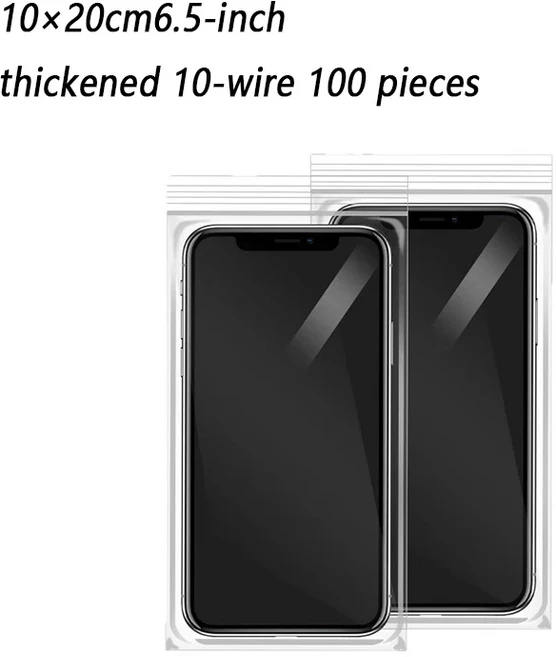 100pcs 강력한 보호 일회용 투명 셀프 씰링 지퍼 가방 플라스틱 봉인 된 재사용 주머니 휴대 전화 마스크, 01 100PCS, 01 100PCS