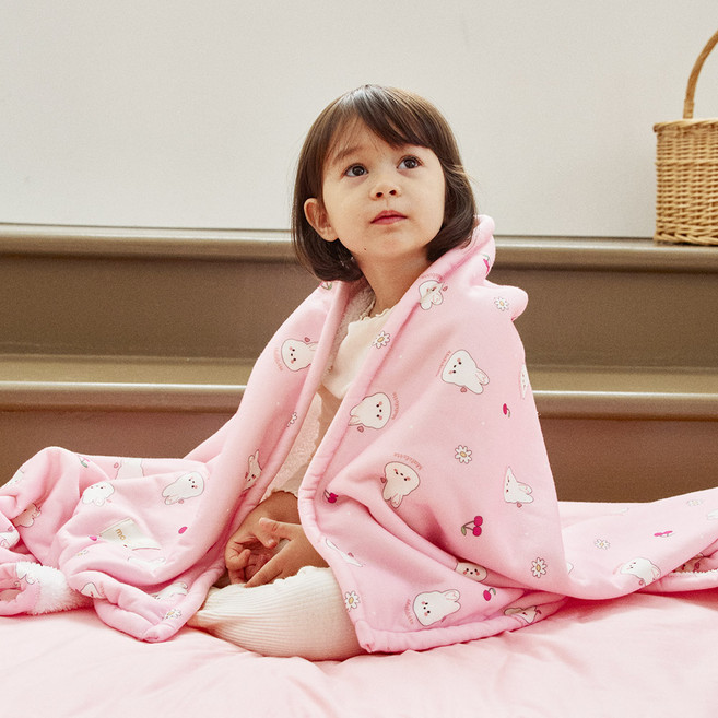 마롤로뜨 빌리지 아기 극세사 블랭킷 이불 담요 유모차 겨울 신생아 아기겉싸개 밍크담요 벨보아, 마롱이_극세사 블랭킷