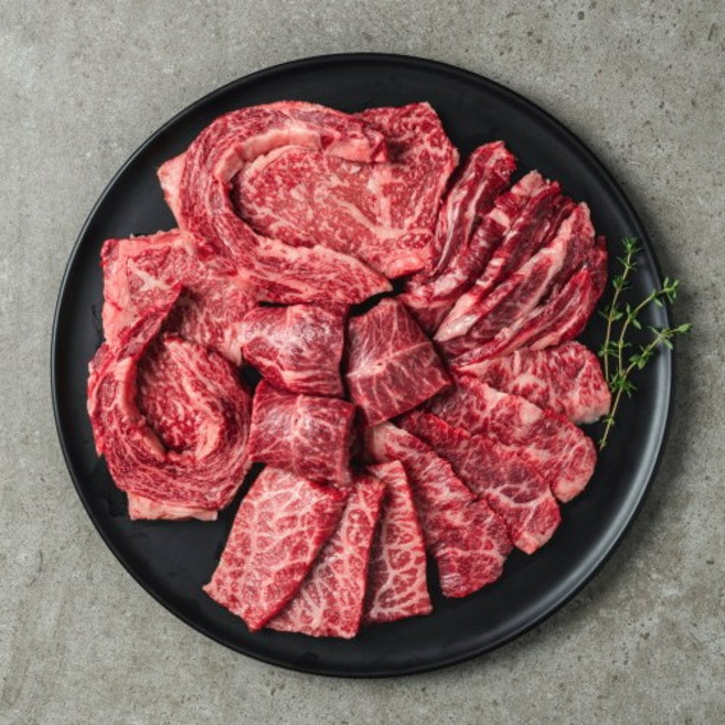 우아한한끼 소고기 한우 1++ 모듬 C세트 800g (꽃등심 특수부위), 1개