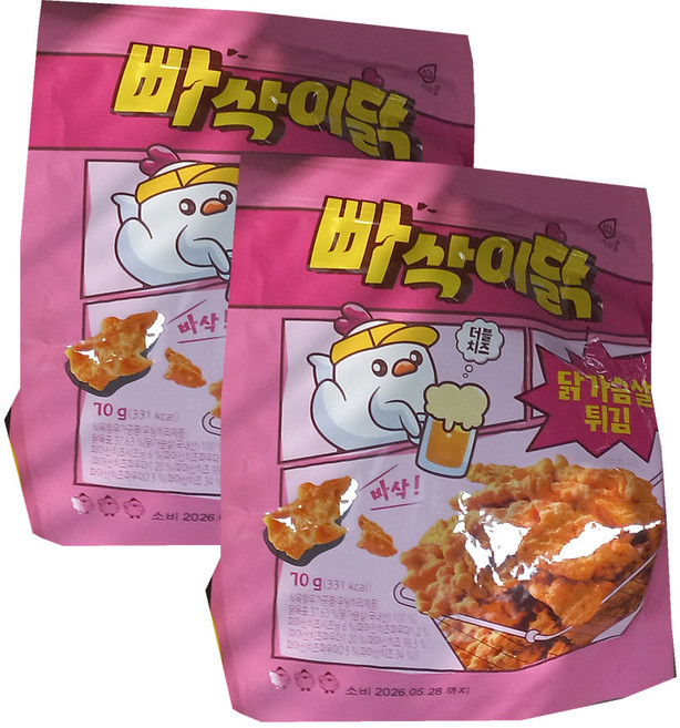 빠삭이닭 닭가슴살튀김, 2개, 70g
