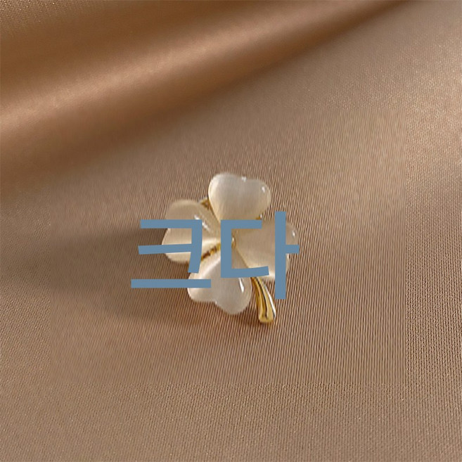 고급스러운 나비 브로치 작은 블렌드 코트 브로치 코사지 기질 누빔 방지 양복 액세서리 핀, 4#네잎클로버브로치, 1개