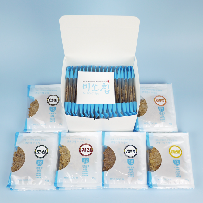 미소칩 모둠 누룽지칩 미소밥상누룽지 건강간식 선물세트 답례품, 18개, 15g