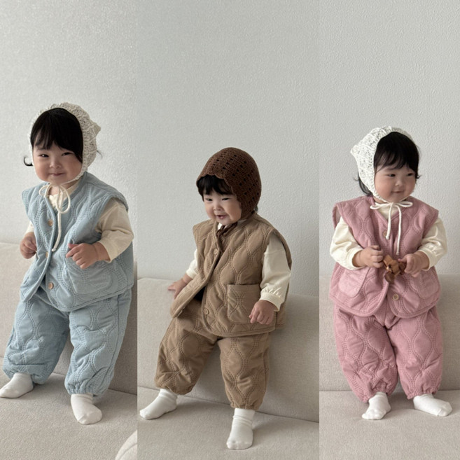 가을조끼세트 베베조끼 상하복 아기조끼 누빔조끼 김장룩 김장조끼 유아조끼 가을조끼 봄조끼 누빔 여아조끼키즈조끼 김장세트 김장룩 김장 누빔 조끼