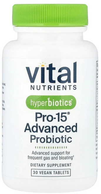 Vital Nutrients Hyperbiotics® Pro-15® 어드밴스드 프로바이오틱 비건 정제 30정 Nutrients (바이탈 뉴트리언츠), 1개 - 쿠팡